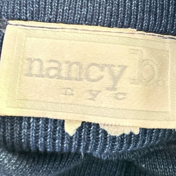 Vtg 90’s Nancy b. NYC blue duster Cardigan silver Buffalo embossed buttons sz XL - Picture 9 of 12